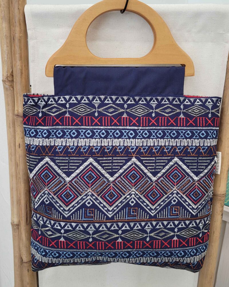 bolso, bolso con asas, bolso con asas de madera