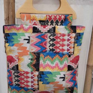 bolso, bolso con asas, bolso con asas de madera