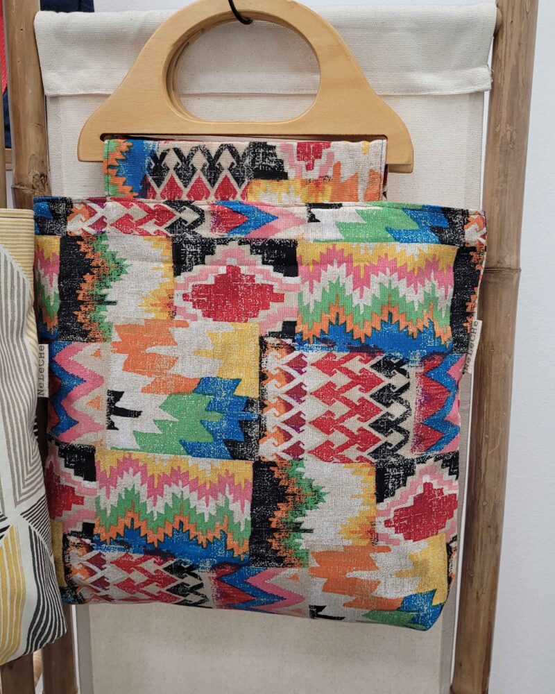 bolso, bolso con asas, bolso con asas de madera