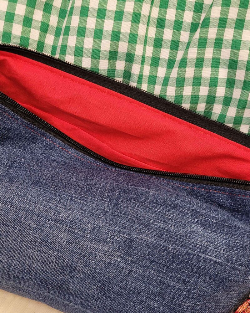 bolso, bolso bandolera, bolso cruzado, vaquero reciclado