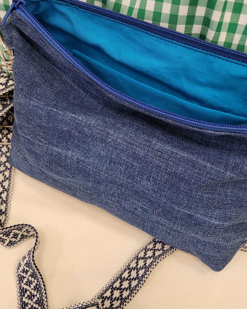 bolso, bolso bandolera, bolso cruzado, vaquero reciclado